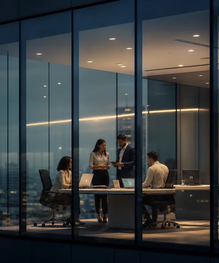 Edifícios empresariais em centro urbano